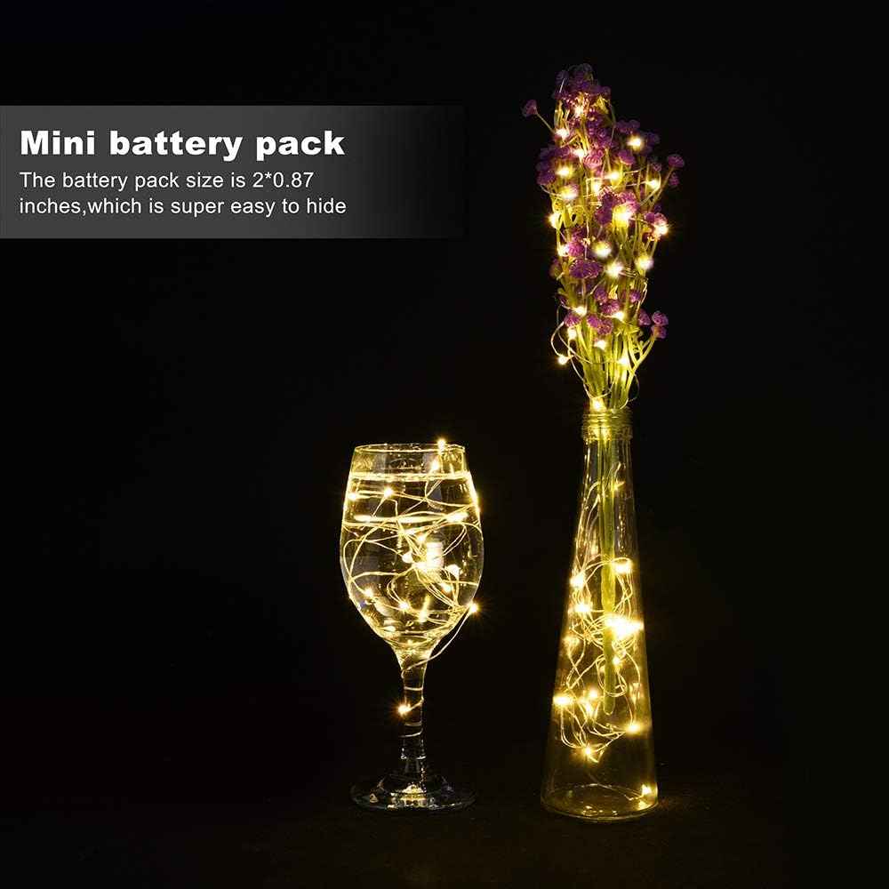 Brightown Mini Fairy Lights Battery Operated – 24 Pack Ready to Gift String Lights for Housewarming Baskets and Bridesmaid Boxes