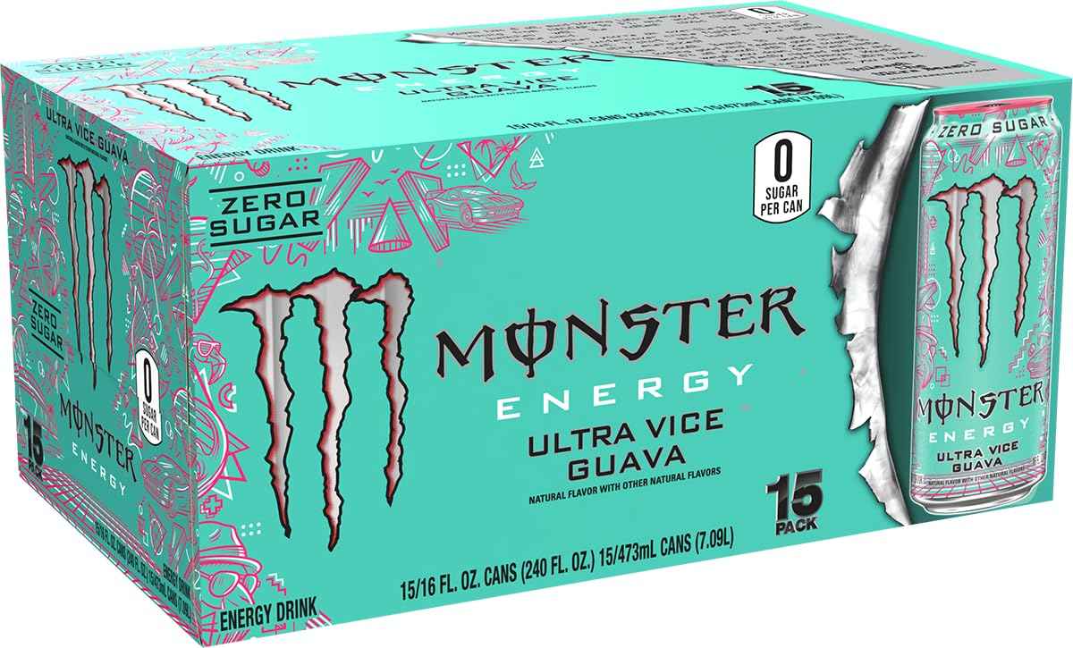 Monster Energy Ultra Vice Guava – Sugar Free Study Fuel for Late Night Sessions