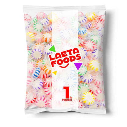 Starlight Mints Hard Candy Bulk 1 Pound – Vibrant Striped Wrappers for Holiday Centerpiece Bowls, Movie Night Snack Stations, and Mantel Styling