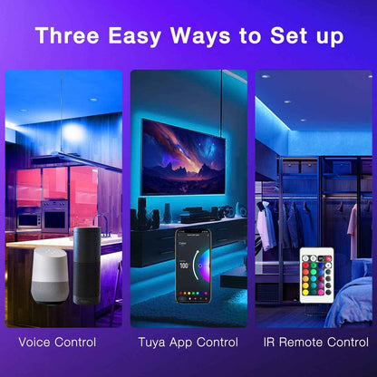 DAYBETTER WiFi LED Strip Lights – Behind TV Backlight & Shelf Accent Lighting, Alexa Compatible RGB Decor