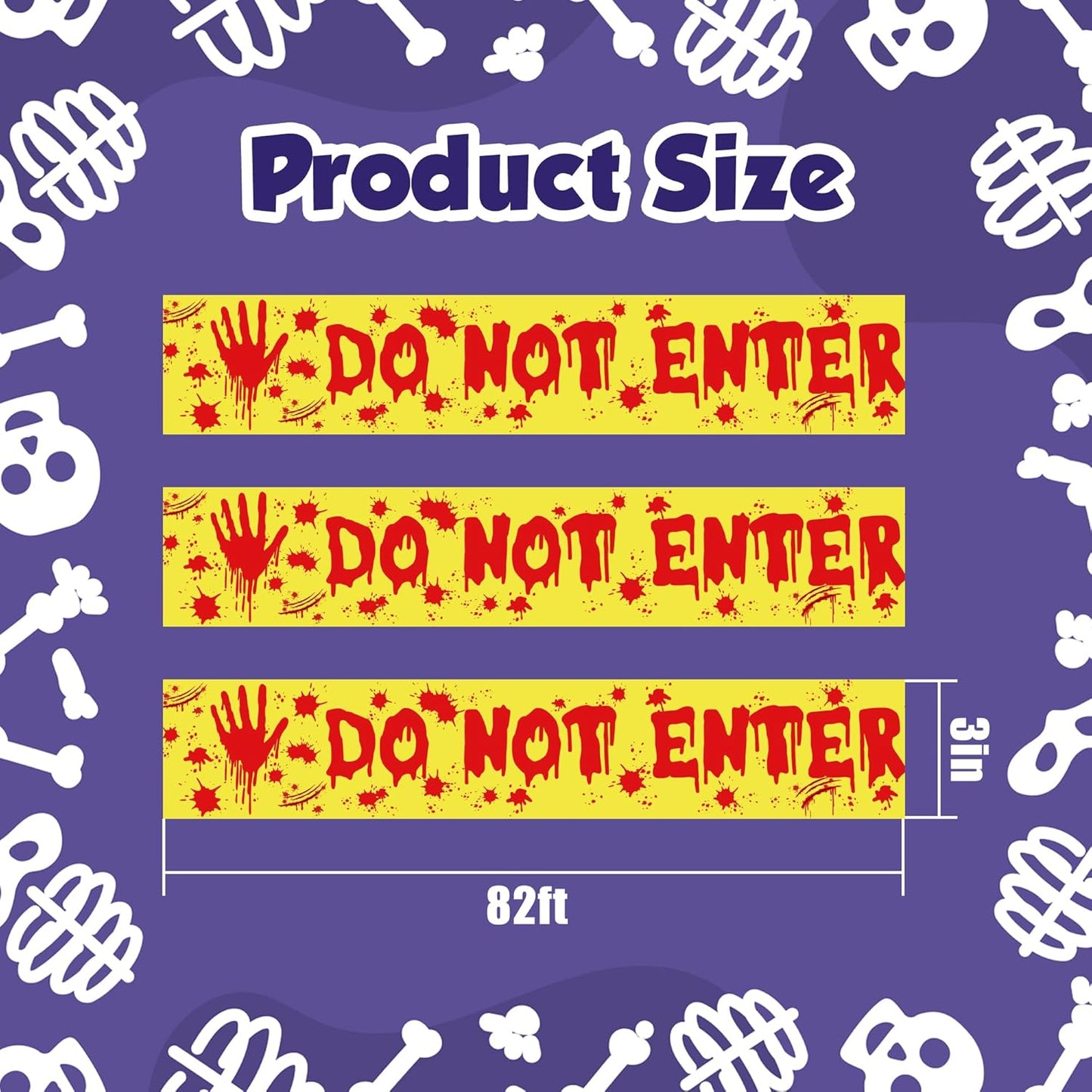 'do not enter' text with blood-splatter graphic design