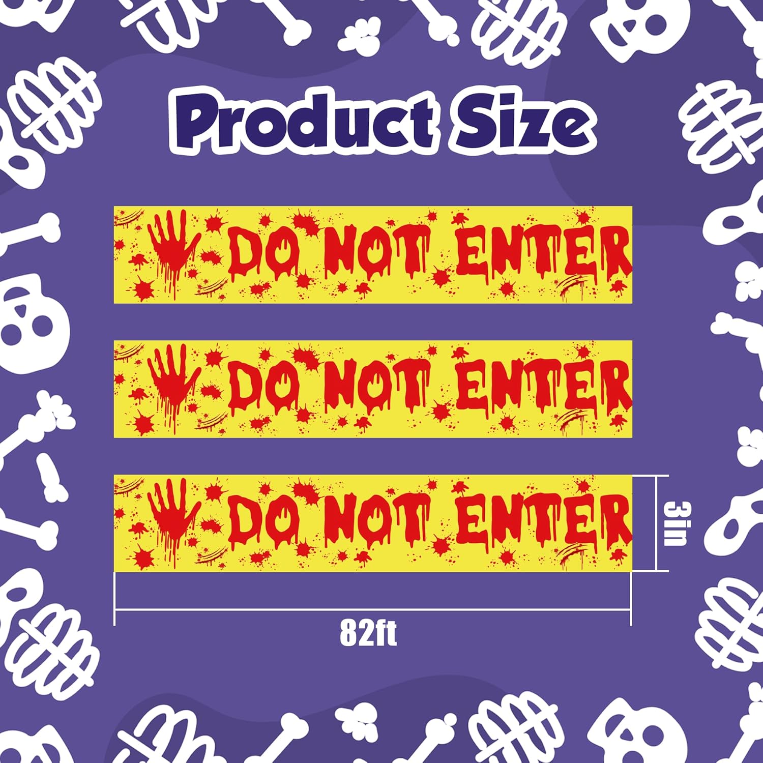 'do not enter' text with blood-splatter graphic design