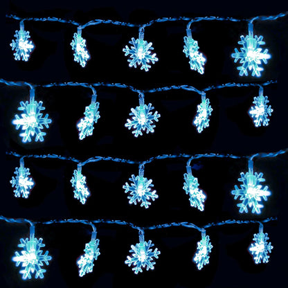 DomeStar Blue Snowflake Lights – Toddler Bedroom Decor and Playroom Glow, Cool to Touch Battery Operated LED