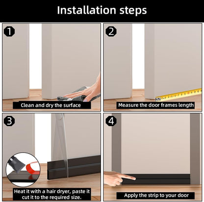 Door Draft Stopper – Minimalist Brown Weather Stripping That Complements Hardwood Floors and Cozy Bedrooms