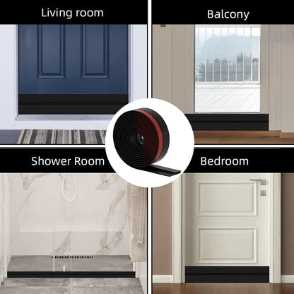 Door Draft Stopper – Minimalist Brown Weather Stripping That Complements Hardwood Floors and Cozy Bedrooms