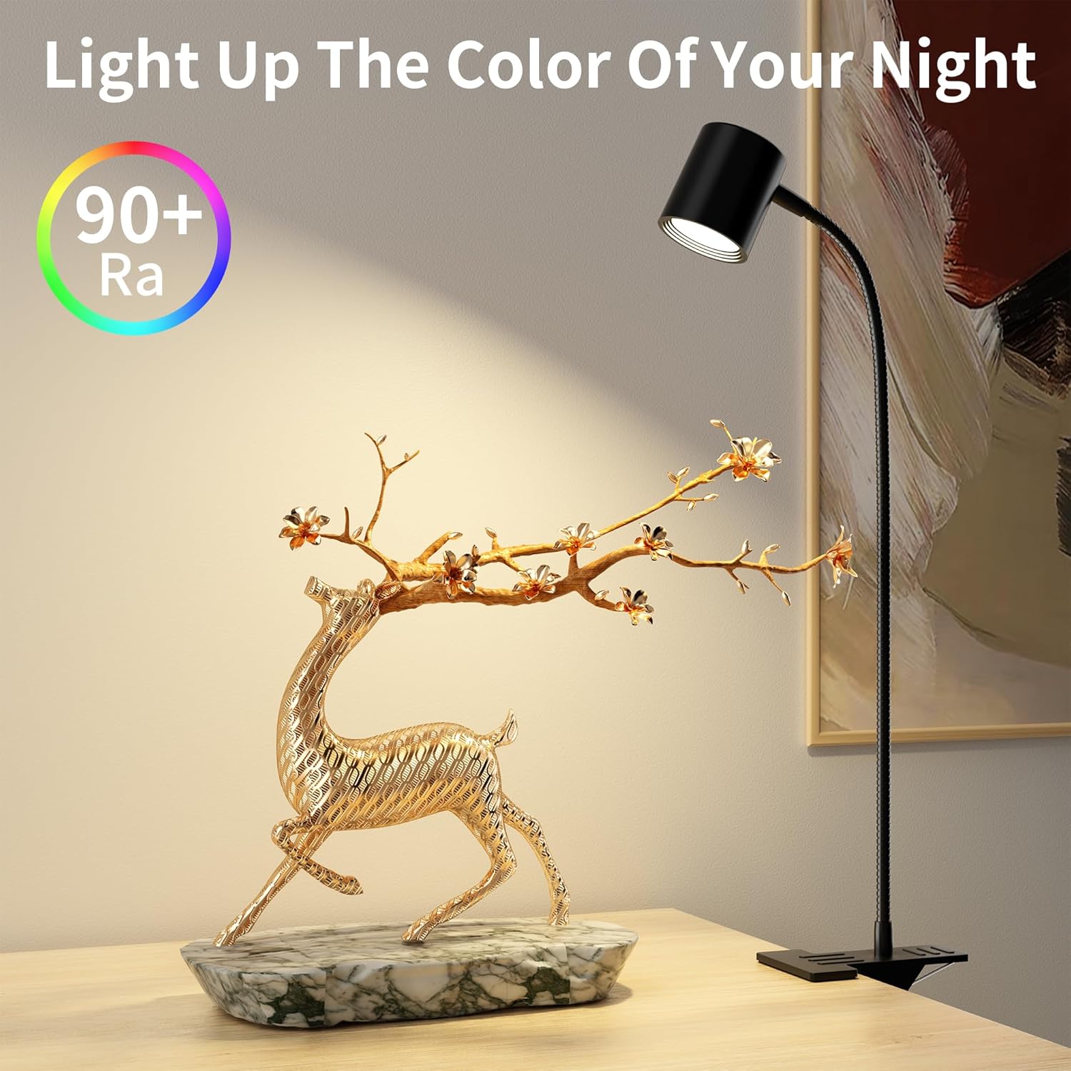 Dott Arts Clip-On Light – Study Lamp for Desk Work and Late-Night Research, 3 Color Temperatures