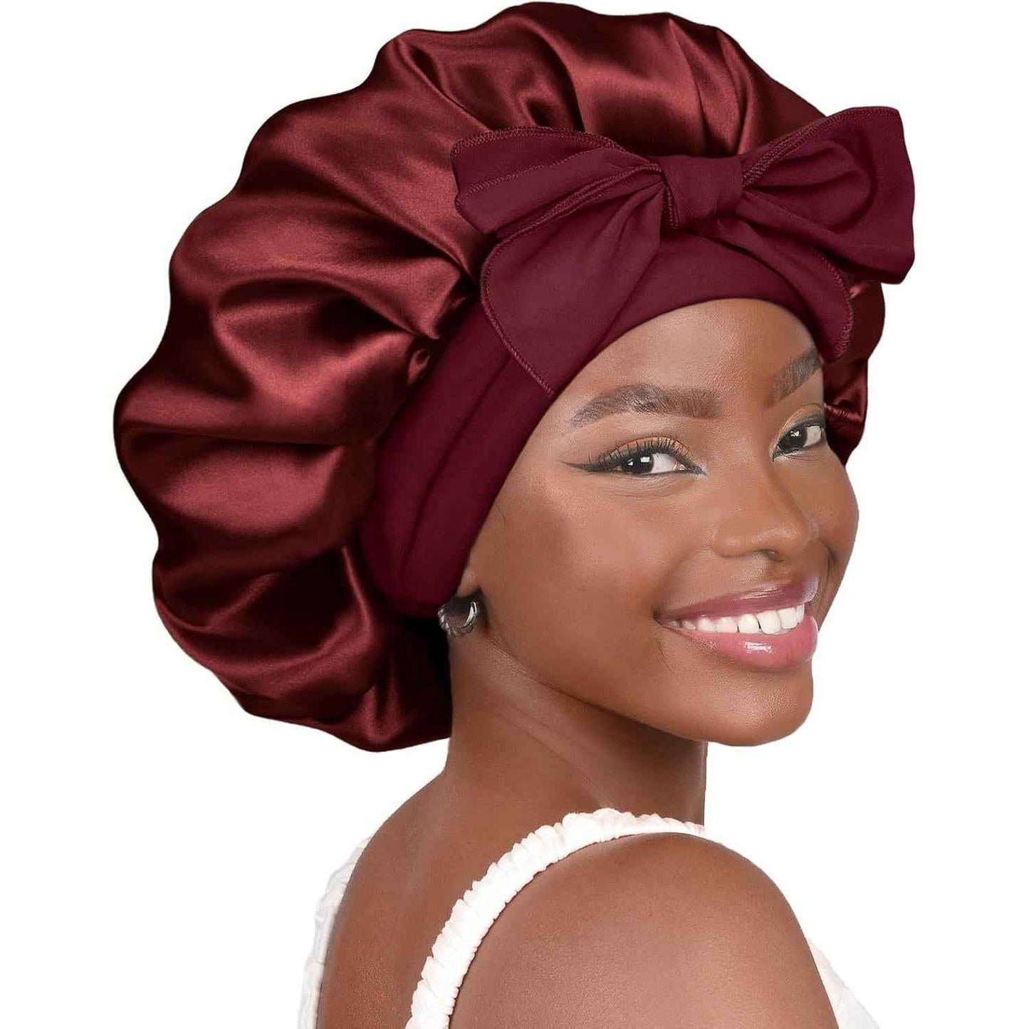 YANIBEST Adjustable Silk Bonnet for Sleeping – Mindful Bedtime Accessory for Women Embracing Self-Care and Natural Hair Wellness