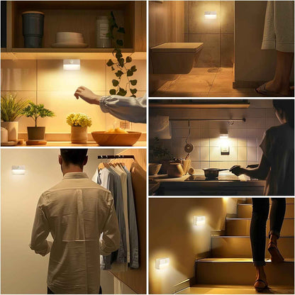 LumiGuard Decor Motion Light – Warm 3000K Glow for Bedroom Ambiance, Stylish Stick On LED Lamp