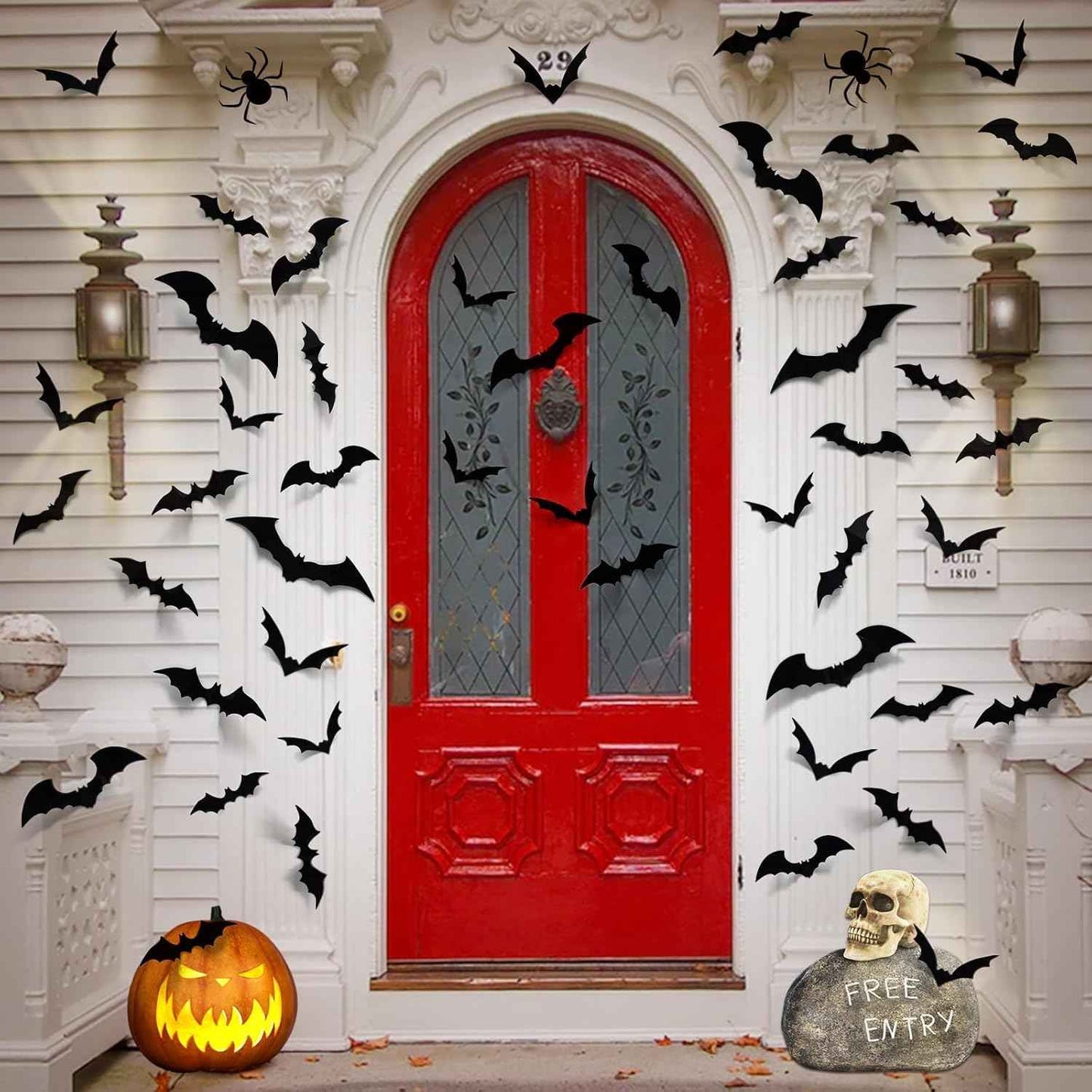 LUDILO 3D Bat Wall Stickers – Safe Playroom Decoration for Kids Halloween Party