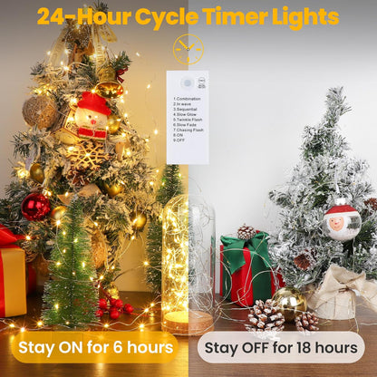double-tap activated 6h-on/18h-off auto cycle timer with a steady-on override mode