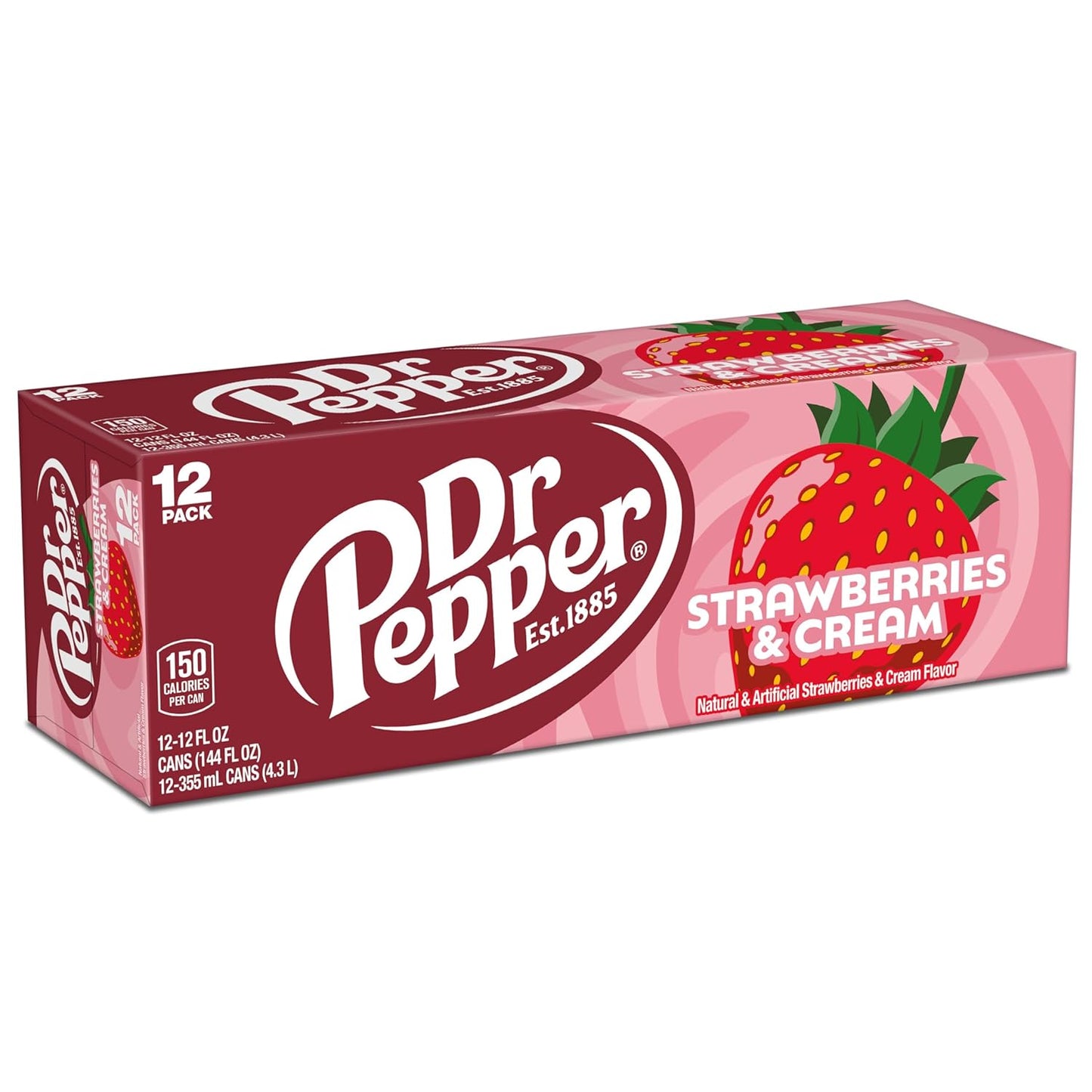 Dr Pepper Cream Soda Cans 12-Pack – Kid-Approved Treat for Family Dinners, Birthday Parties, and Movie Nights