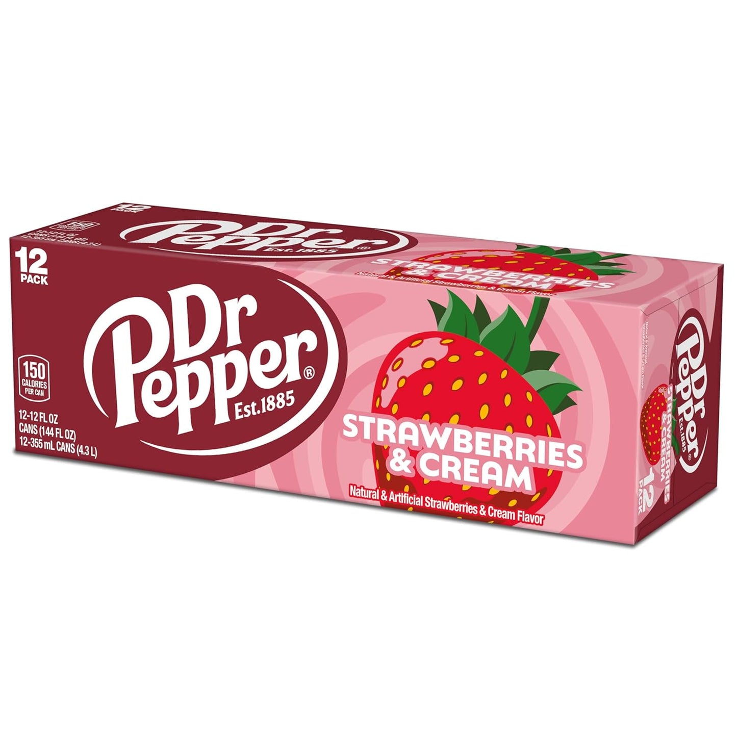 Dr Pepper Cream Soda Cans 12-Pack – Kid-Approved Treat for Family Dinners, Birthday Parties, and Movie Nights