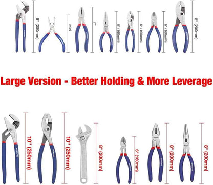 WORKPRO 6-Piece Pliers and Wrench Set – Efficient DIY Tool Kit for Furniture Assembly and Home Projects