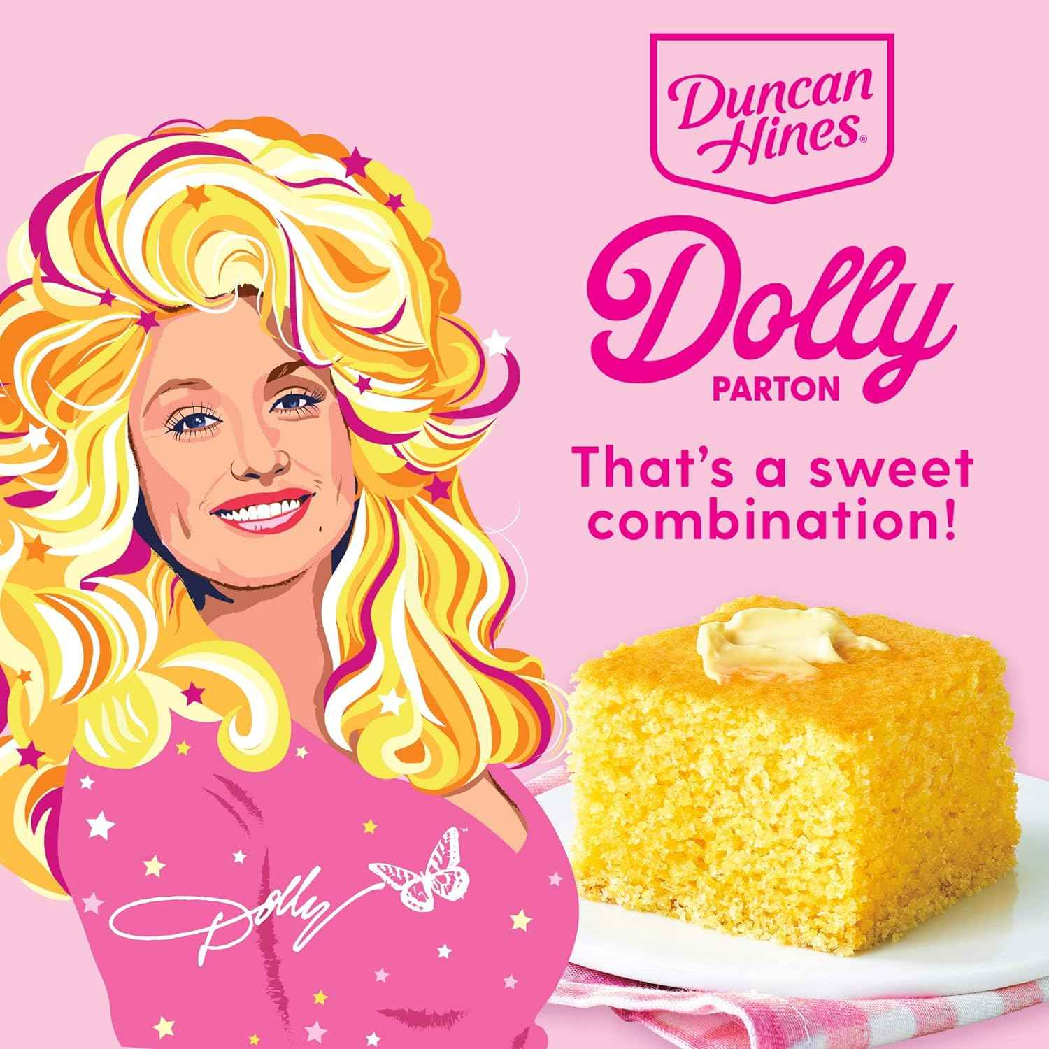 Duncan Hines Dolly Parton Cornbread & Muffin Mix, 16 oz – Potluck Side Dish for Backyard BBQs