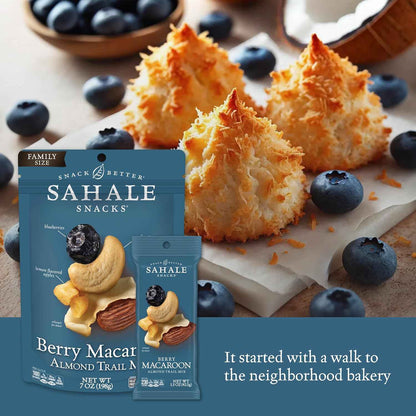 Sahale Snacks Berry Macaroon Almond Trail Mix – Mindful Office Snack for a Guilt-Free Workday Pick-Me-Up, 7 oz