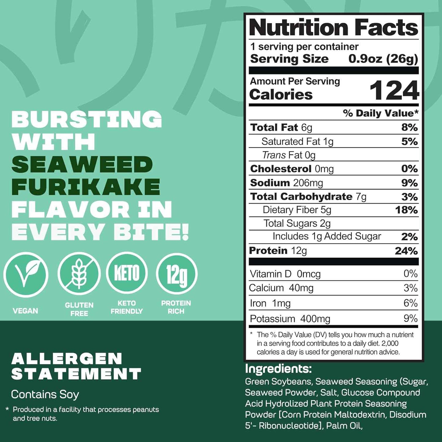 Where You Bean Seaweed Furikake Edamame – Kid-Friendly Crunchy Lunchbox Protein for School and After-School Snacks