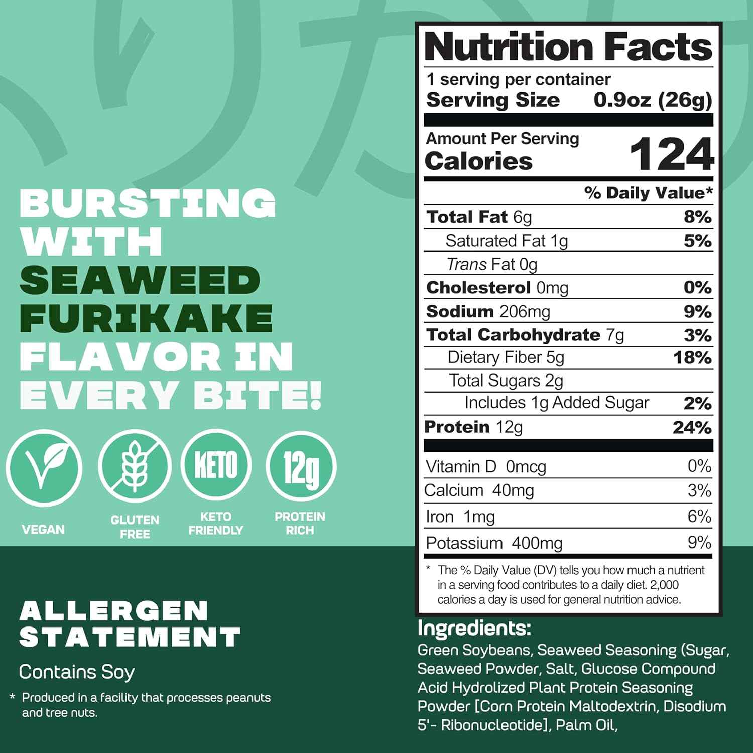 Where You Bean Seaweed Furikake Edamame – Kid-Friendly Crunchy Lunchbox Protein for School and After-School Snacks