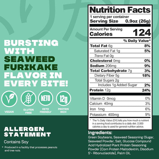 Where You Bean Seaweed Furikake Edamame – Kid-Friendly Crunchy Lunchbox Protein for School and After-School Snacks