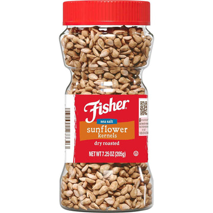 Fisher Sunflower Seed Kernels Dry Roasted – Lightweight Backpack Snack for Backcountry Adventures, 7.25 oz