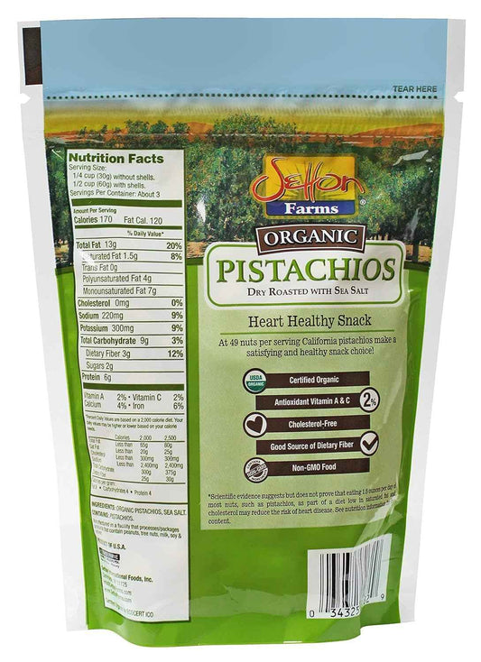 Setton Farms Premium Organic Pistachios - Elegant Hostess Gift for Holiday Table and Gourmet Gift Basket, Dry Roasted 7 Oz Resealable Bag