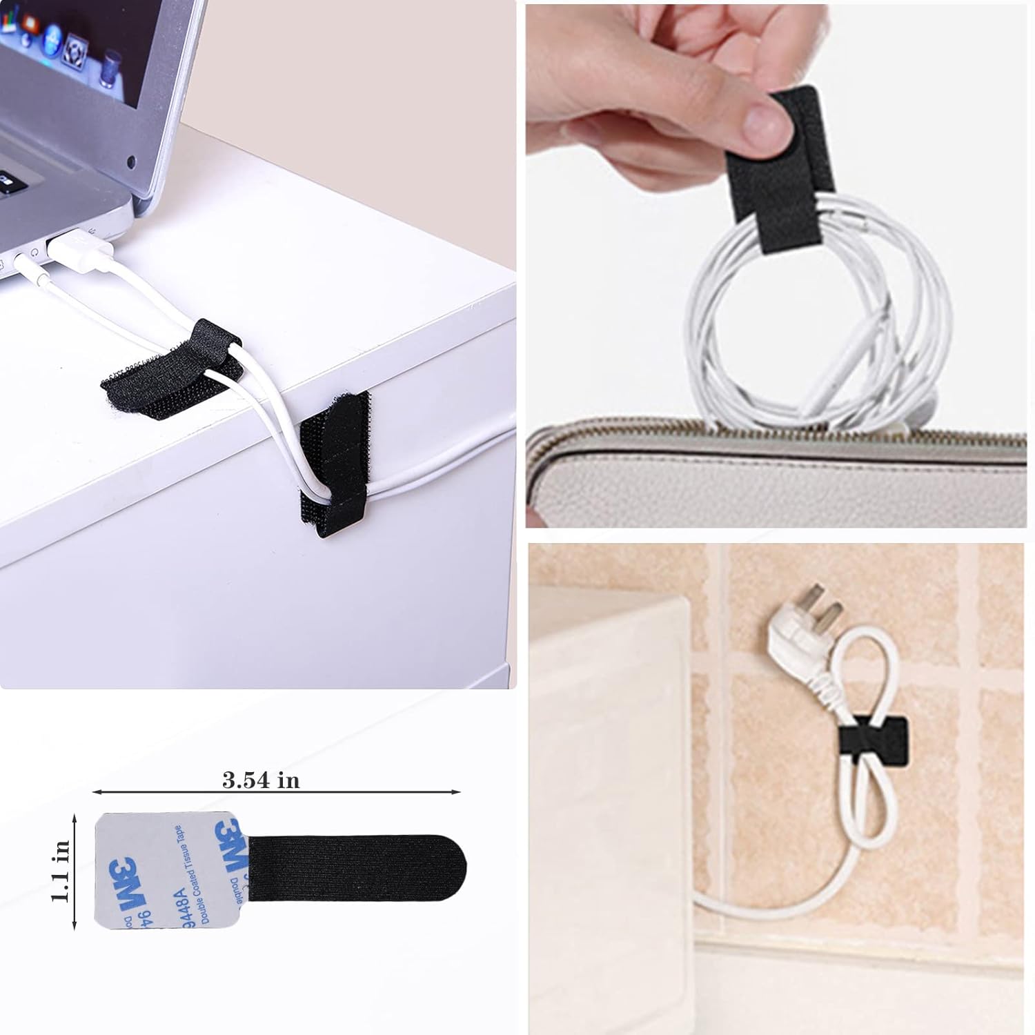 dual color offering (black and transparent) to match dark or light cable aesthetics