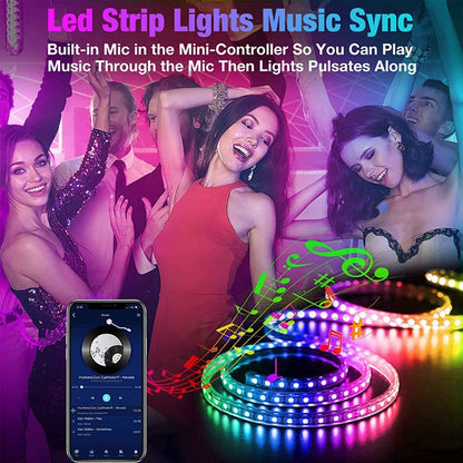 Lumistrip Smart LED Strip Lights – Bedroom Aesthetic RGB Mood Lighting with Music Sync and App Control