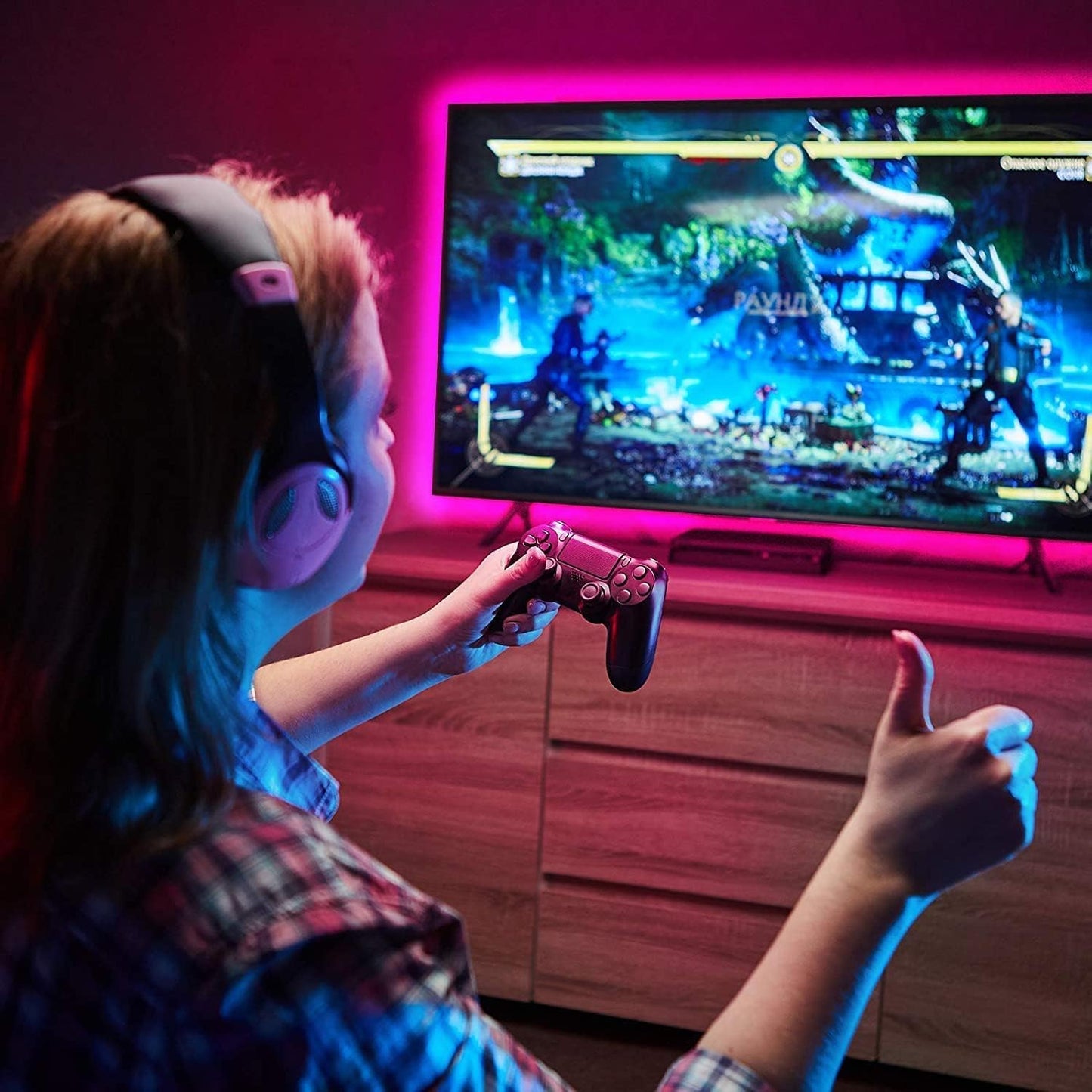 dual control via app and physical remote controller