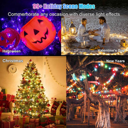 AIMENGTE RGB Smart String Lights 16FT with App and Remote – Thoughtful Birthday Gift for Her, Mom and Teens Who Love Cozy Decor