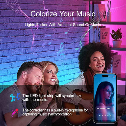 [Brand] RGB LED Strip Lights – 200FT Smart Mood Lighting for Bedroom Aesthetic and Living Room Ambiance