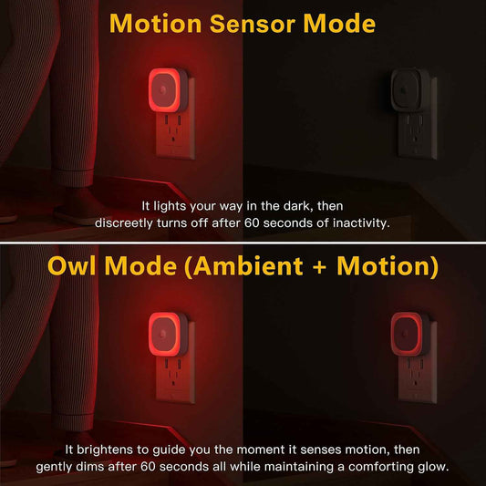 EverBrite Indirect Double Layer LED Night Light, 7 Color Decorative Plug in Lamp with DIY Stickers for Bedroom Wall Accent