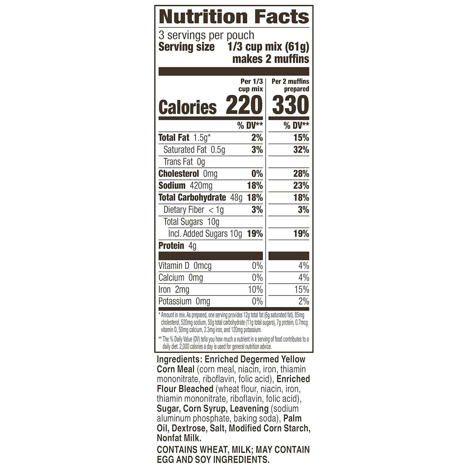 Betty Crocker Cornbread and Muffin Baking Mix, 6.5 oz (Pack of 9) – Portable Bulk Mix for Camping and Cabin Trips