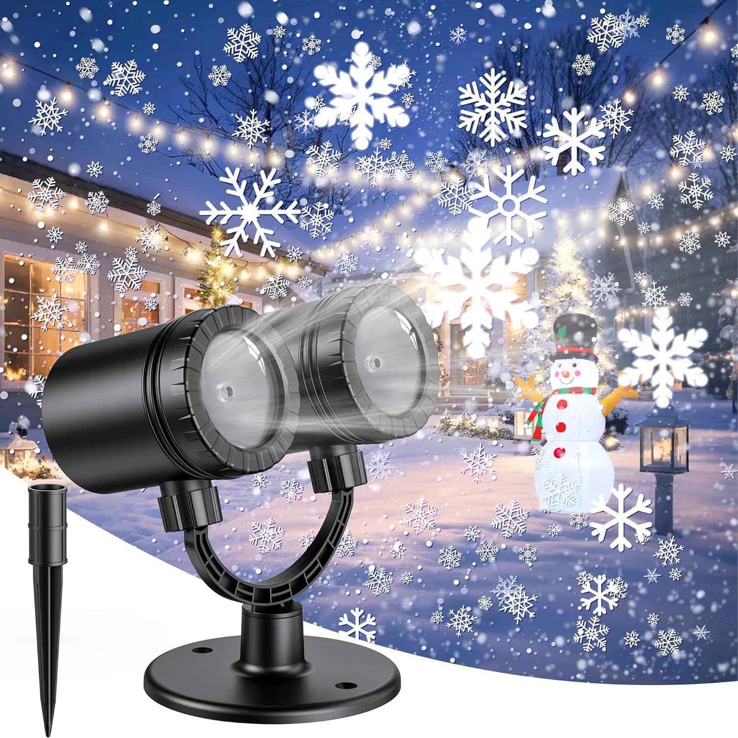 MuliVid Snowflake Projector Lights – Thoughtful Christmas Gift for Parents and Neighbors Who Love Holiday Decorating
