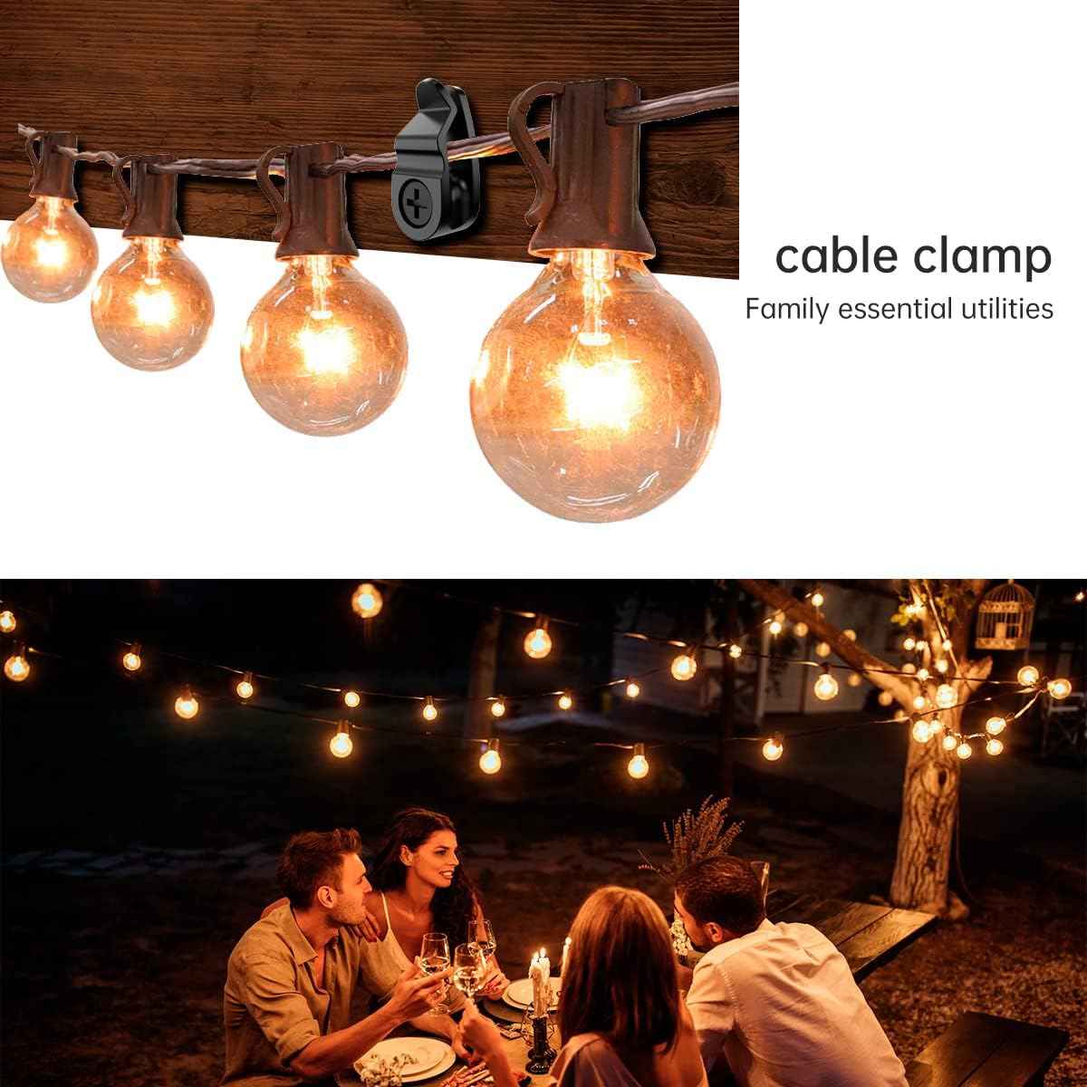 Lumicor String Light Hanger Hooks for Bedroom and Living Room – Sleek Black Clips for Headboard, Wall, and Cozy Home Aesthetic