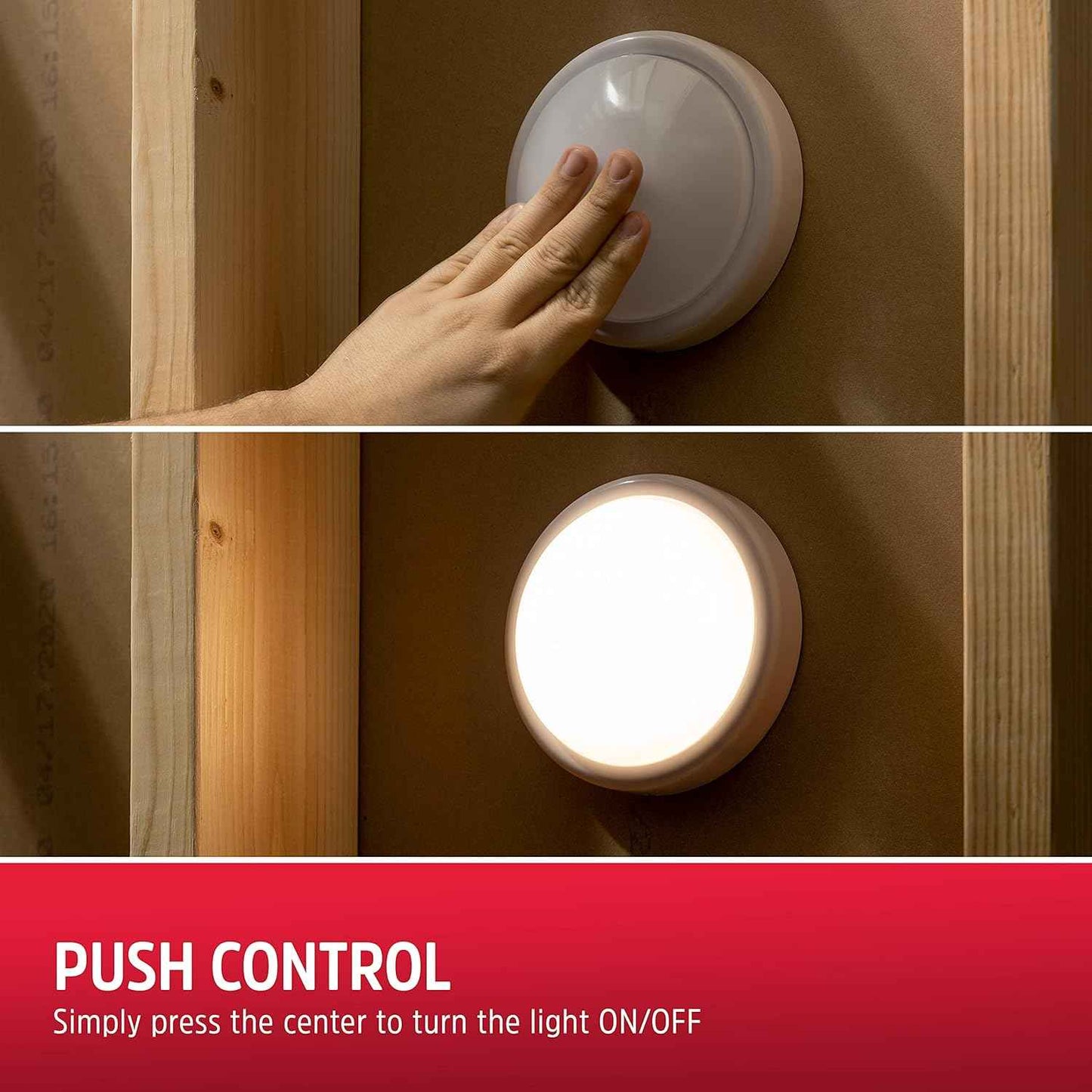 Energizer Touch-Activated Puck Light – Cool-to-the-Touch Nursery Night Light for Toddlers and Preschoolers