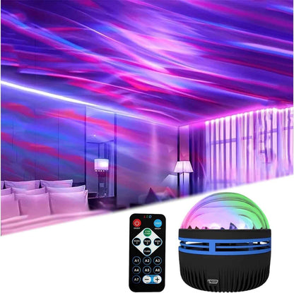Northern Glow Aurora Projector – Statement 3-Inch Art Deco Black Dome for Bedroom Walls and Ceilings