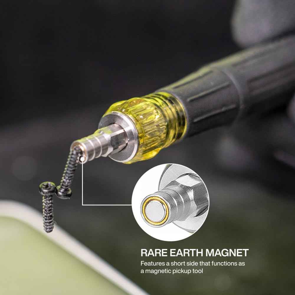 Klein Tools 32600P Mini Precision Screwdriver for IT Repair Technicians, 13-in-1 Magnetic Driver for Datacenter and Bench Work