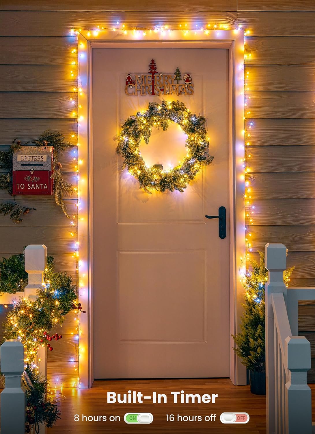 dual lighting mode: steady warm white (2725k) + flashing cool white (9000–10000k) at 4:1 ratio, 80 flashes/minute