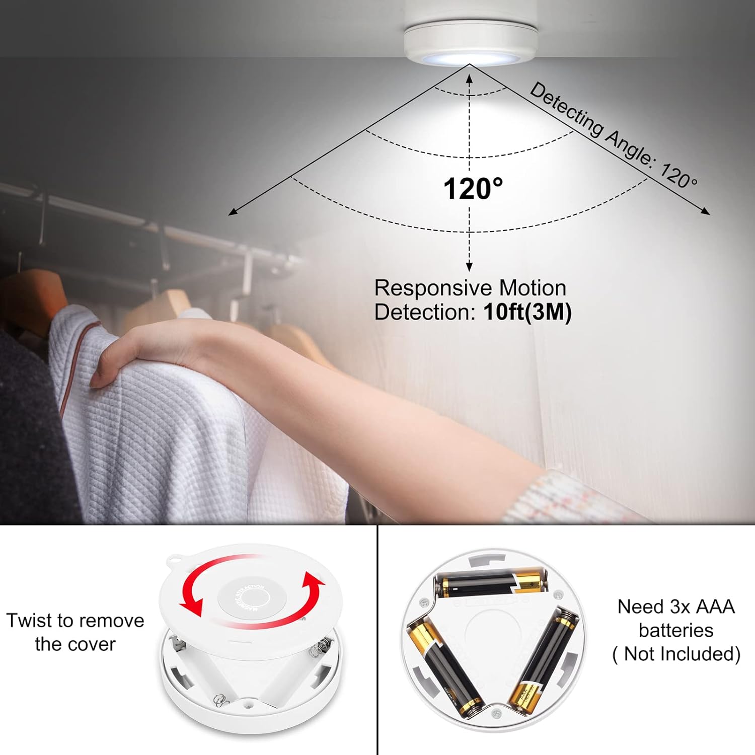 dual mounting: built-in magnet plus 3m adhesive tape, with screw option included