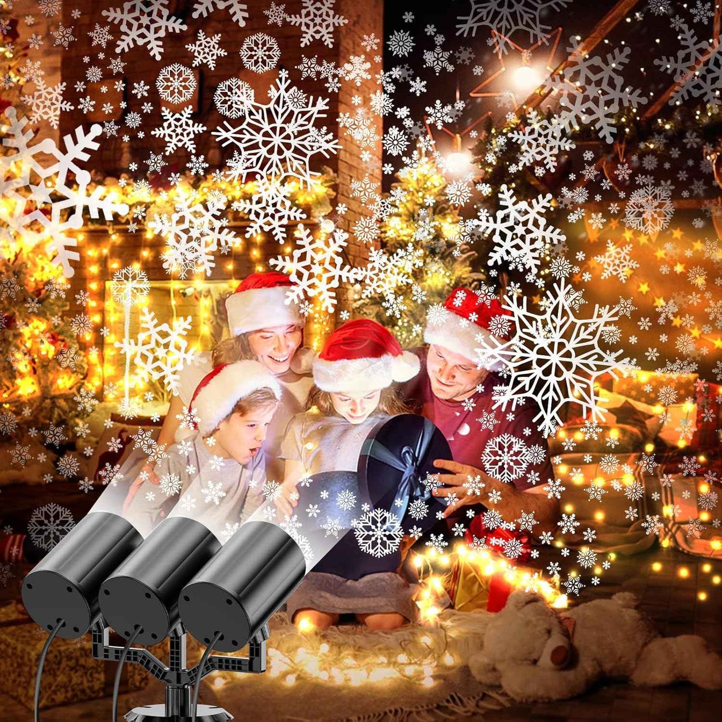 [Brand] Snowflake Projector Light – Flameless, Cool-Run Holiday Lighting for Homes with Kids