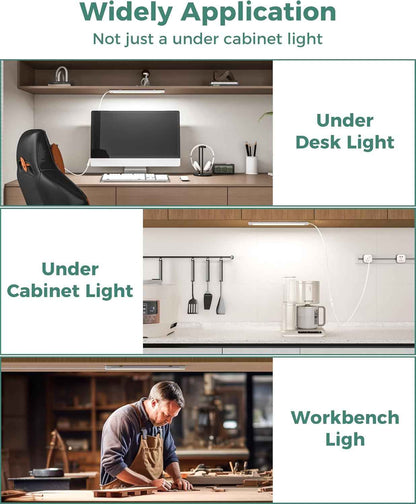 ASOKO 16 Inch Under Cabinet Light – Clean White LED Bar for Uncluttered Counters and Intentional Small Spaces