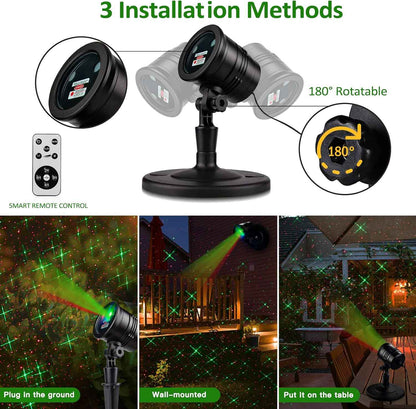 Lumilux Glow Star Projector – Flameless Family Safe Holiday Light, No Candle No Smoke Auto Timer for Pet and Kid Homes