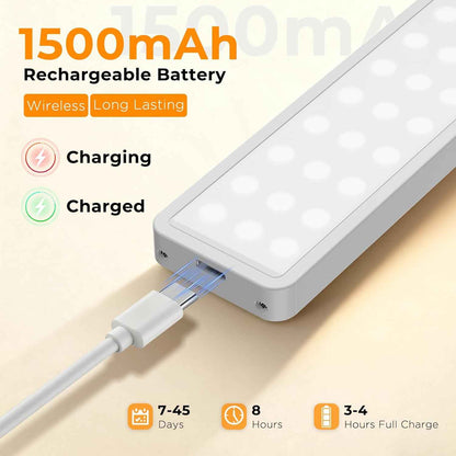 LuminBeam Cordless Cabinet Light – Clutter-Free Kitchen Counter Illumination with Hidden Magnetic Mount, 0.6 inch Slim