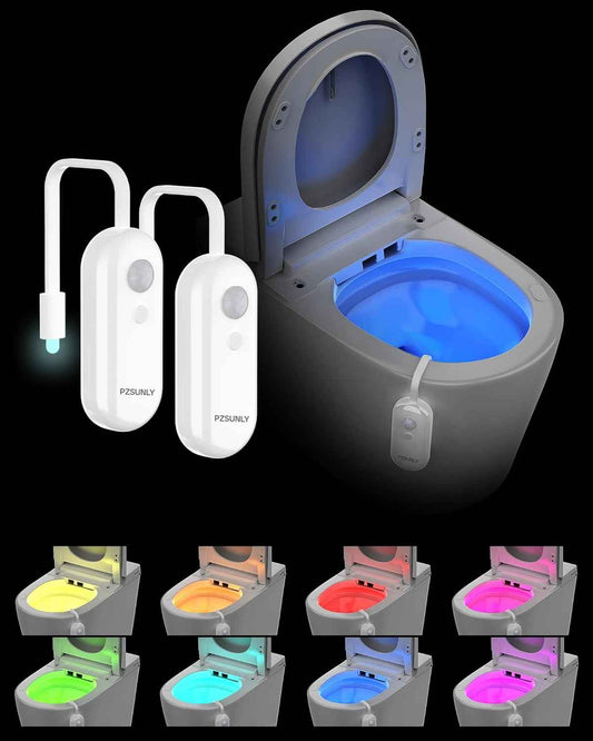 LumiGuard Toilet Bowl Light – 8 Color Ambient LED for Powder Room Decor, Motion Activated