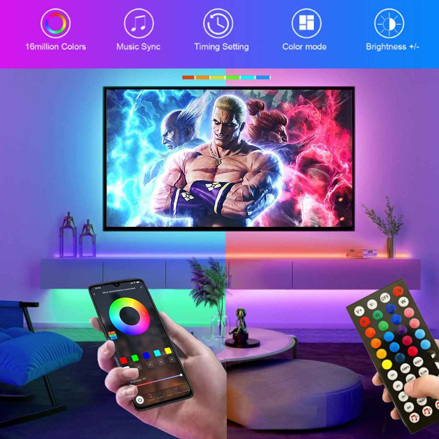 [Brand Name] Flameless LED Strip Light – Safe Alternative to Candles, Cool Touch Bedroom Lighting