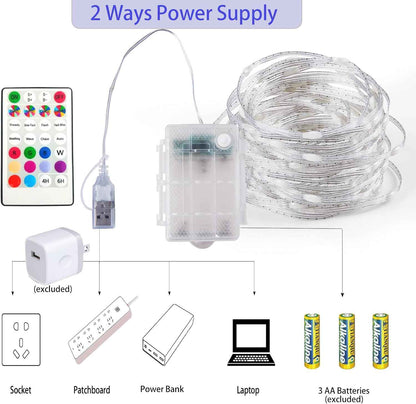 Fairy Lights Cool to Touch – Safe Kids Bedroom Night Light Alternative, Battery Operated String Lights with Timer