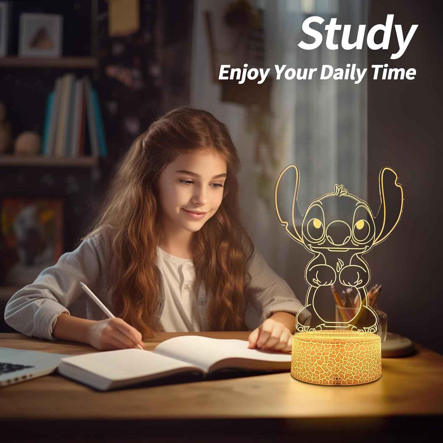 16 Color 3D Night Light with Remote Control – Ready-to-Gift Character Lamp for Boys Girls Tweens and Teens