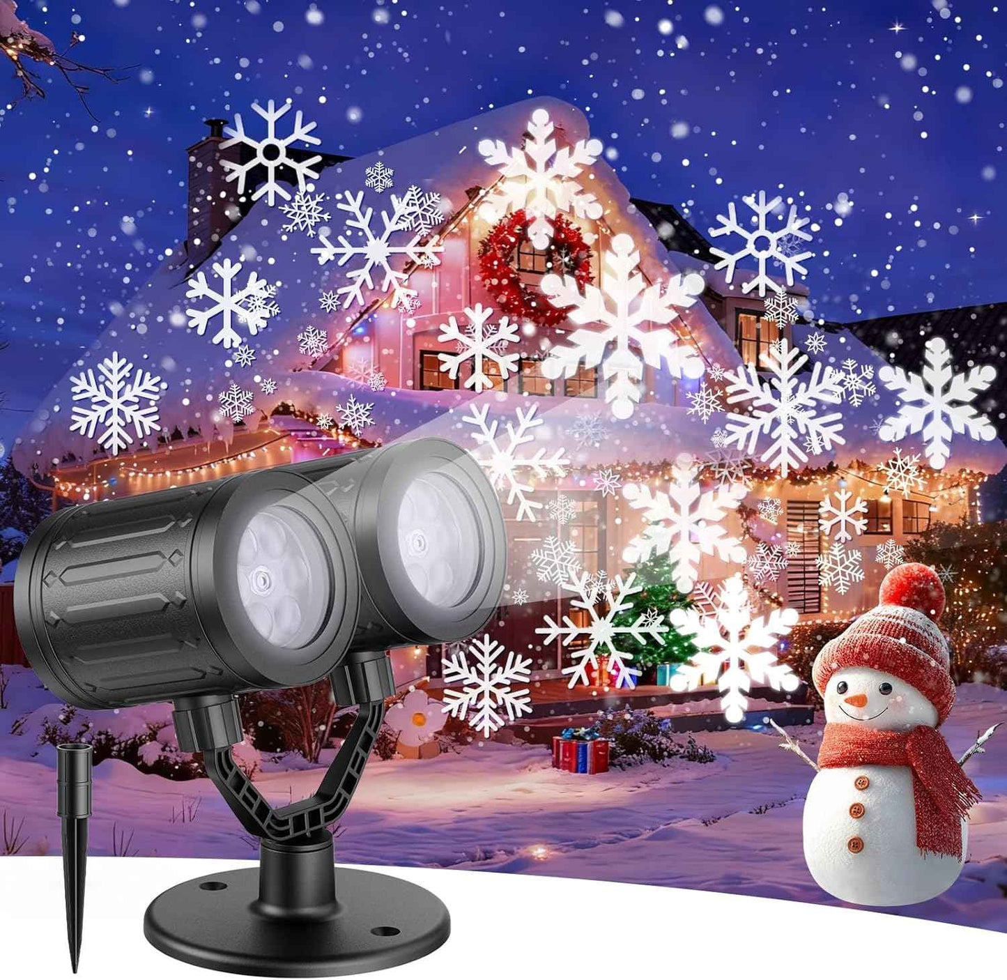 LuminaGlow Snowflake Projector – Thoughtful Holiday Gift for Mom, Parents, and Neighbors Who Love Seasonal Decorating