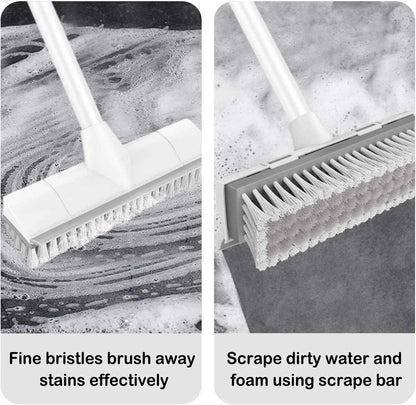BOOMJOY 2-in-1 Floor Scrub Brush – Single Tool Replaces Multiple Cleaners for an Uncluttered Storage Closet