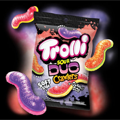 dual-texture construction: chewy classic gummy on one side, soft squishy texture on the other