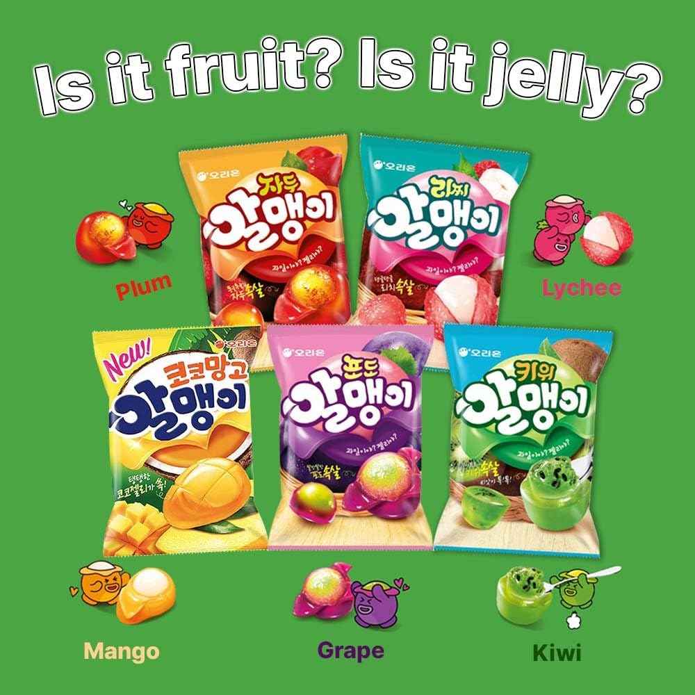 Kidsmania Korean Fruit Jelly Candy – Lunchbox Snack for Kids' Lunchboxes and After-School Treats